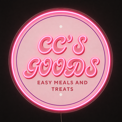 CC'S GOODS EASY MEALS AND TREATS Custom LED Neon Sign