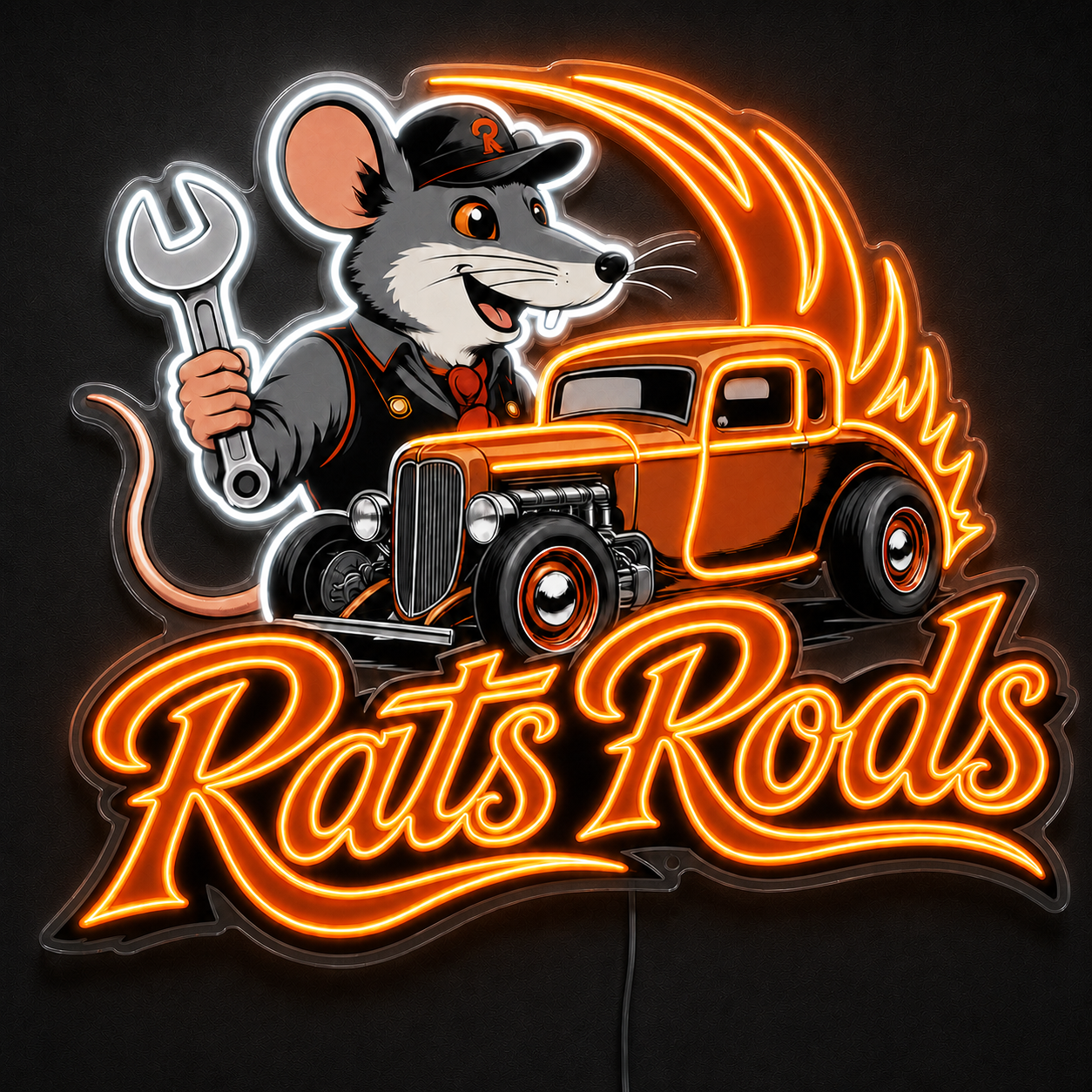 Rats Rods Custom LED Neon Sign