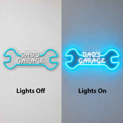 Dads Garage Wrench LED Neon Sign image 3