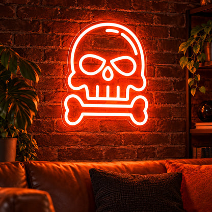 Dangerous Goods Skull Bones LED Neon Sign image 2