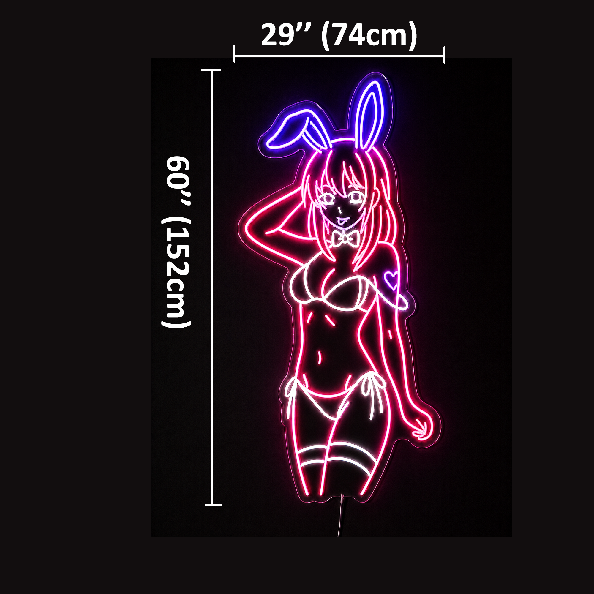 Bunny Girl Custom LED Neon Sign Large size