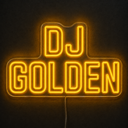 DJ GOLDEN Custom LED Neon Sign