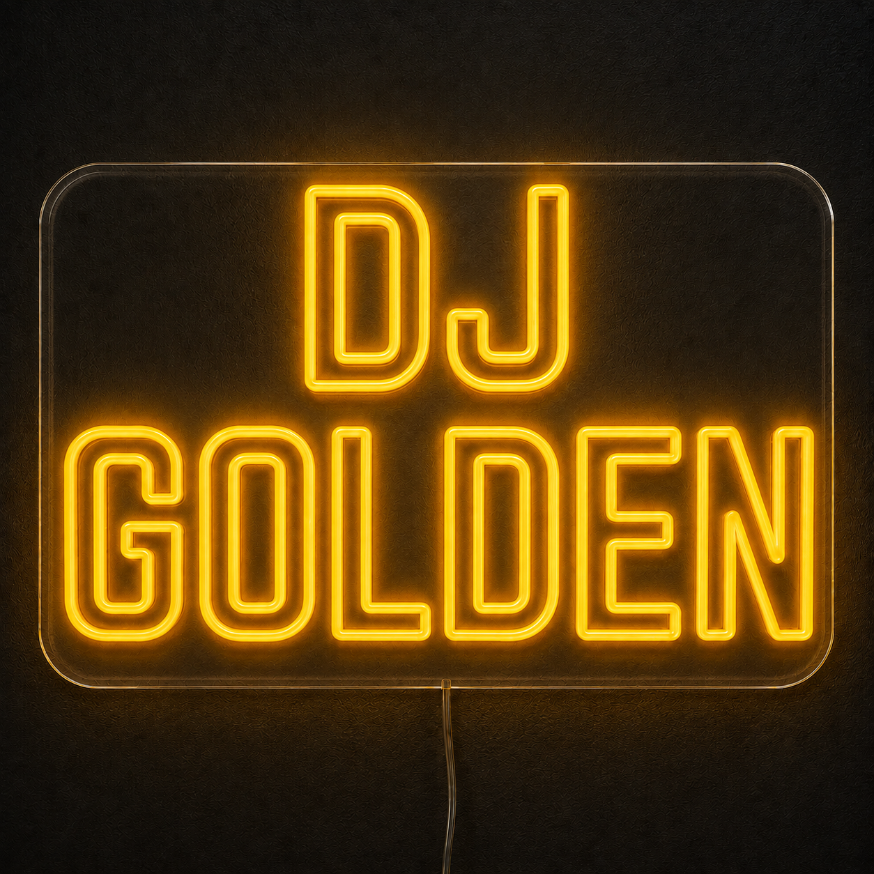 DJ GOLDEN Custom LED Neon Sign