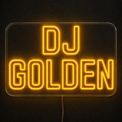 DJ GOLDEN Custom LED Neon Sign