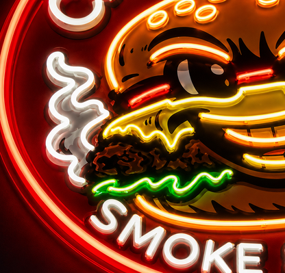 CIRCLE CITY SMOKE & SMASH Custom LED Neon Sign