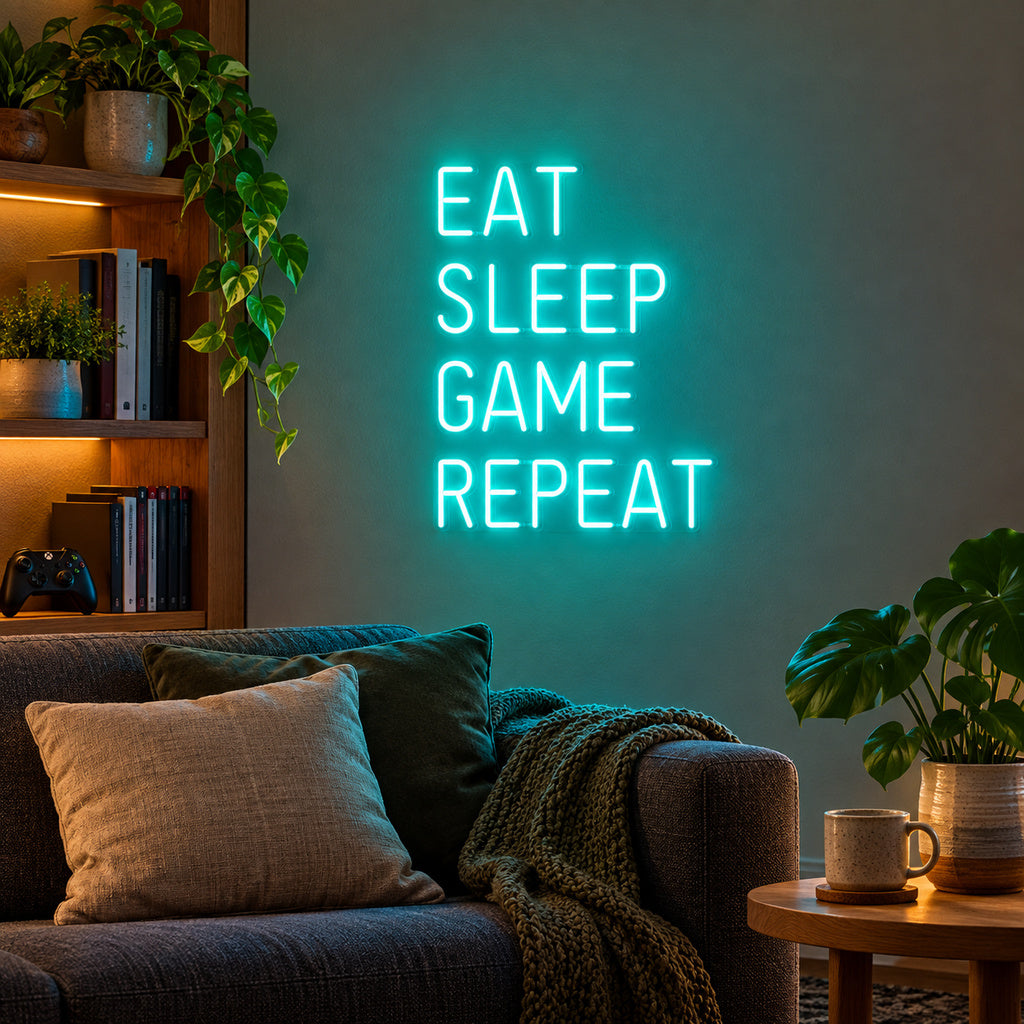 Eat Sleep Game Repeat LED Neon Sign image 2