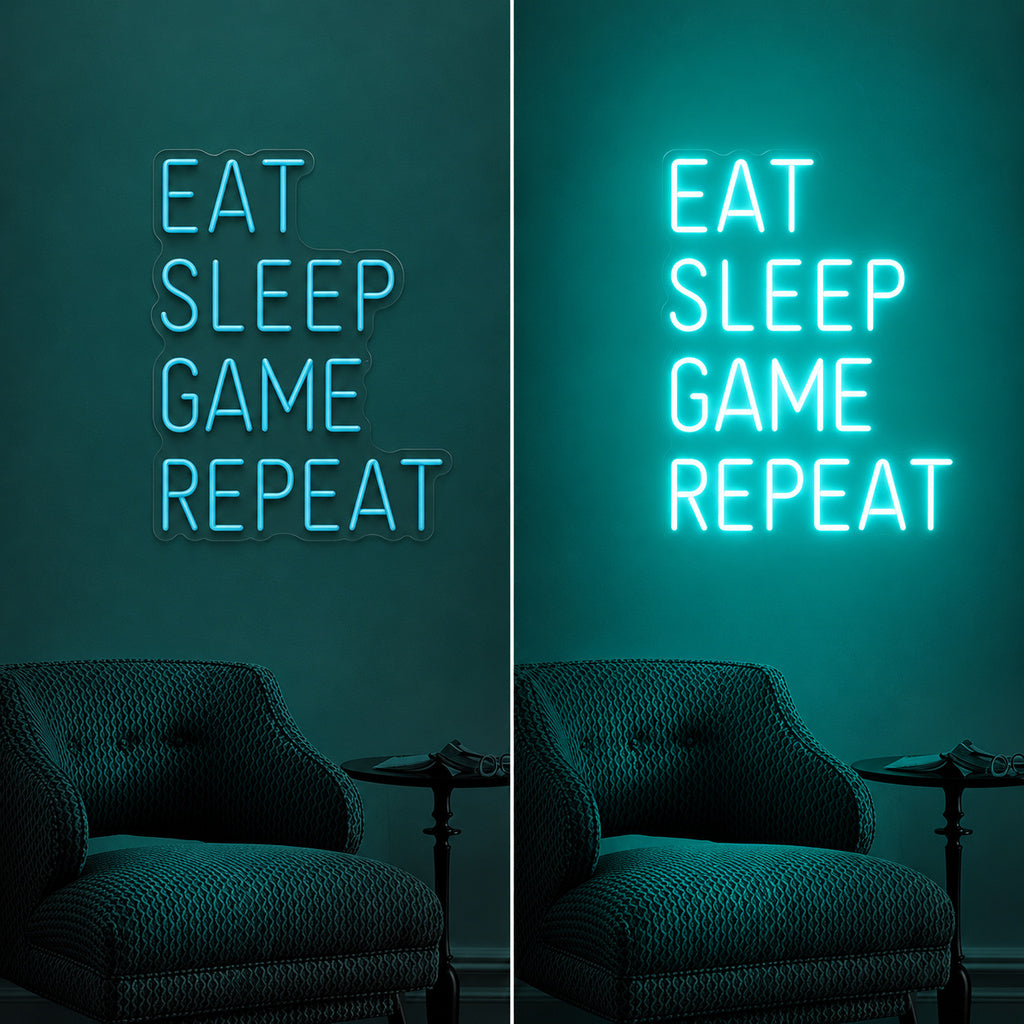 Eat Sleep Game Repeat LED Neon Sign image 3