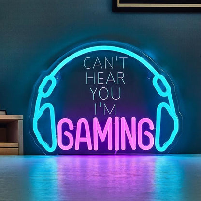 Gaming USB LED Neon Sign for Bar Game Room & Man Cave Wall Decor