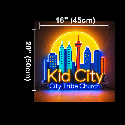 Kid City (city tribe church) Custom LED Neon Sign