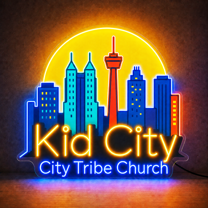 Kid City (city tribe church) Custom LED Neon Sign