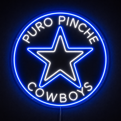 PURO PINCHE COWBOYS Custom Business LED Neon Sign