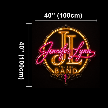 Jennifer Lynn AND THE BAND Custom LED Neon Sign