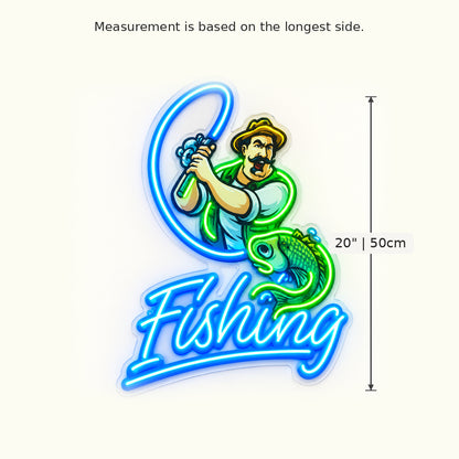 Fishing Fisherman LED Neon Sign image 5