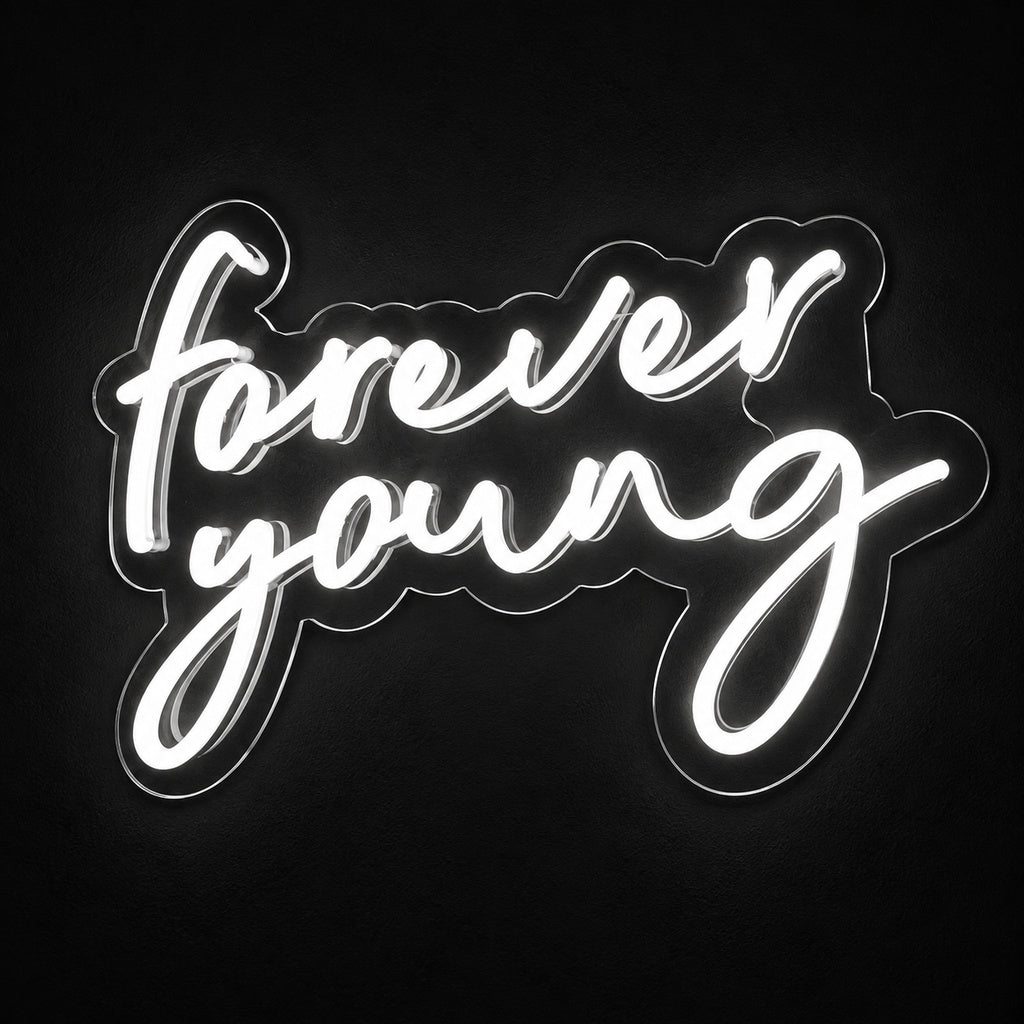 Forever Young Script LED Neon Sign image 1