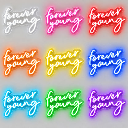 Forever Young Script LED Neon Sign image 4