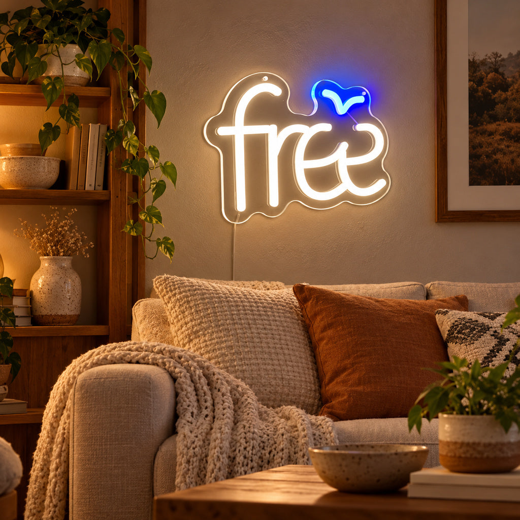 Free With Blue Bird LED Neon Sign image 2