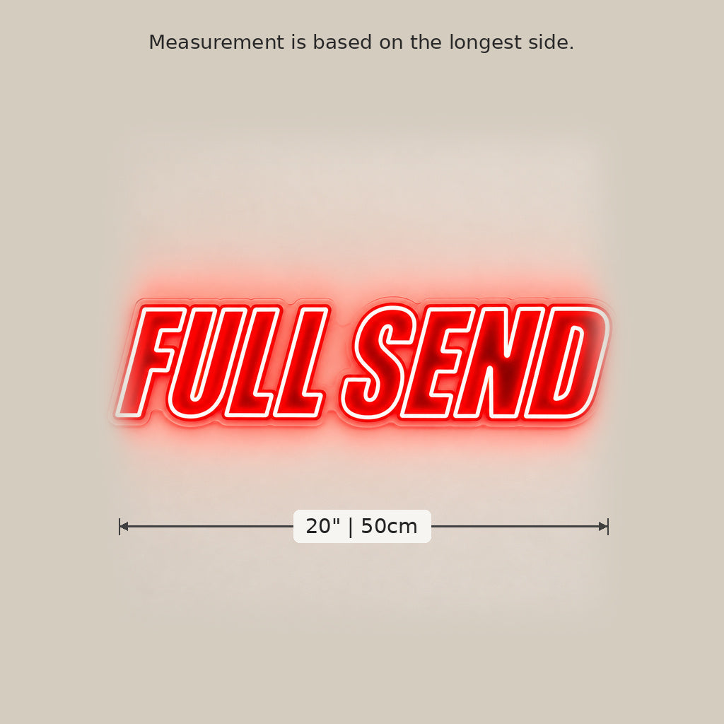 Full Send Red LED Neon Sign image 5