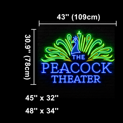 The Peacock Theater Custom LED Neon Sign