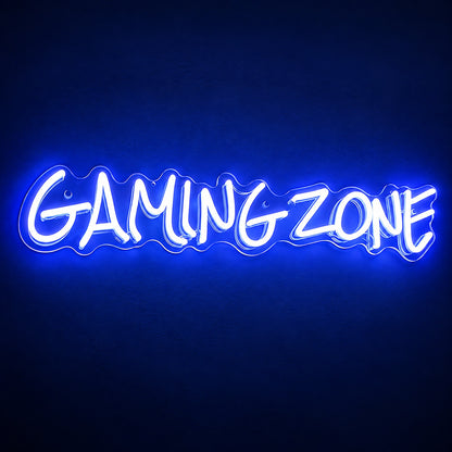 Gaming Zone White LED Neon Sign image 1