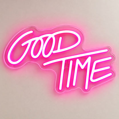 Good Time Pink LED Neon Sign image 6
