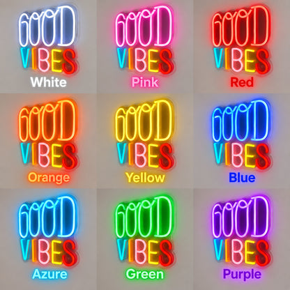 Good Vibes Rainbow LED Neon Sign image 4