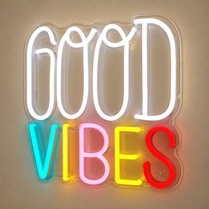 Good Vibes Rainbow LED Neon Sign image 6