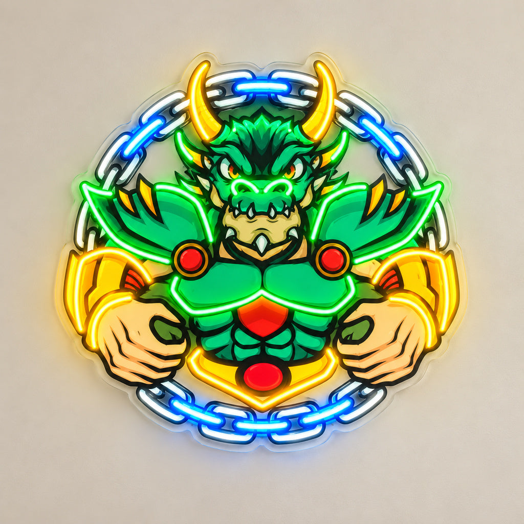 Green Dragon Mascot LED Neon Sign image 6