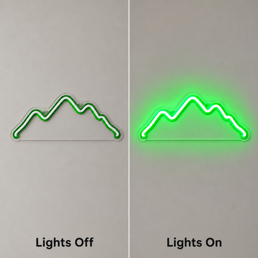 Green Mountain Outline LED Neon Sign image 3
