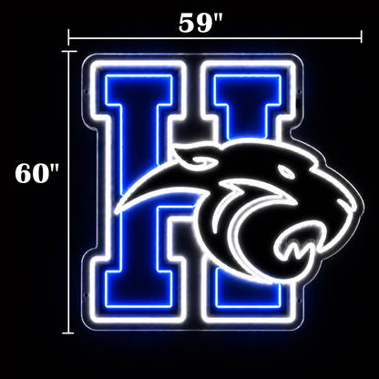 Gary Cotner Custom Panthers H LED Neon Sign