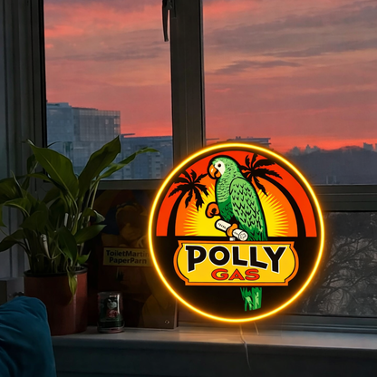 ShineNeon™ Sunset Parrot Glow | Retro Coastal Gas Station Neon Sign