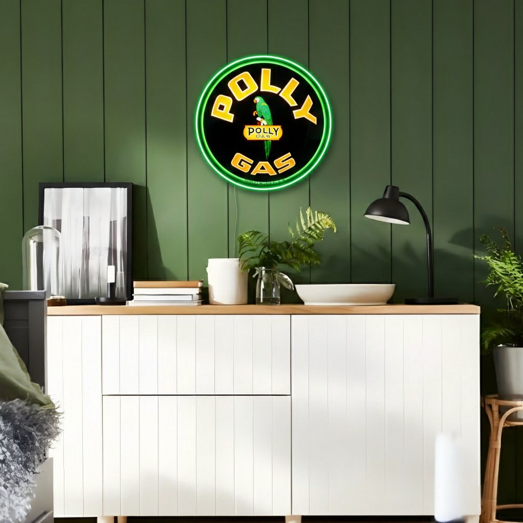 ShineNeon™ Vintage Parrot Gas Neon Sign | Retro Garage Decor & Man Cave Wall Art