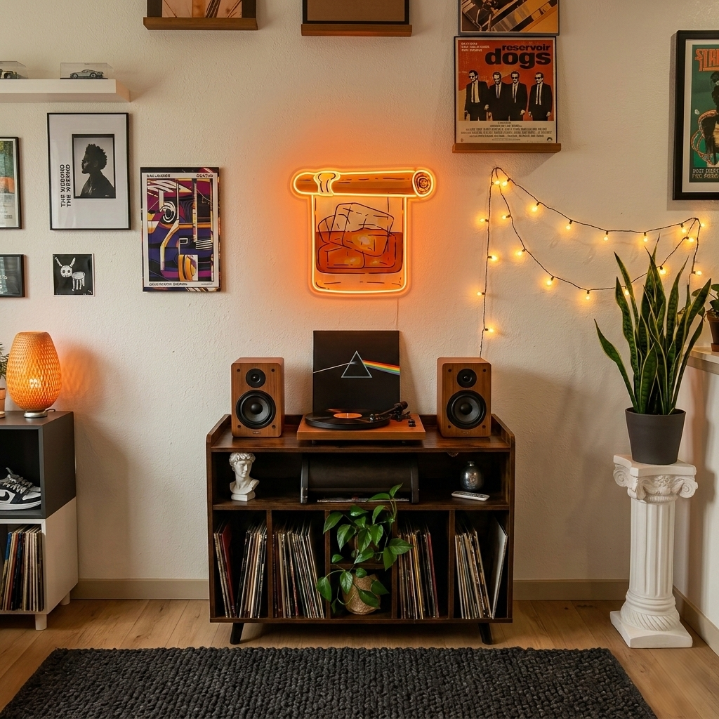 ShineNeon™ Whiskey & Cigar LED Neon Sign - Home Bar Man Cave & Lounge Decor