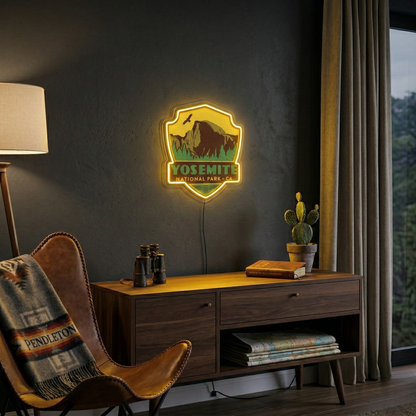 ShineNeon™ Yosemite National Park LED Neon Sign - Half Dome Nature Vibe Wall Decor for Bedroom Man Cave & Gift