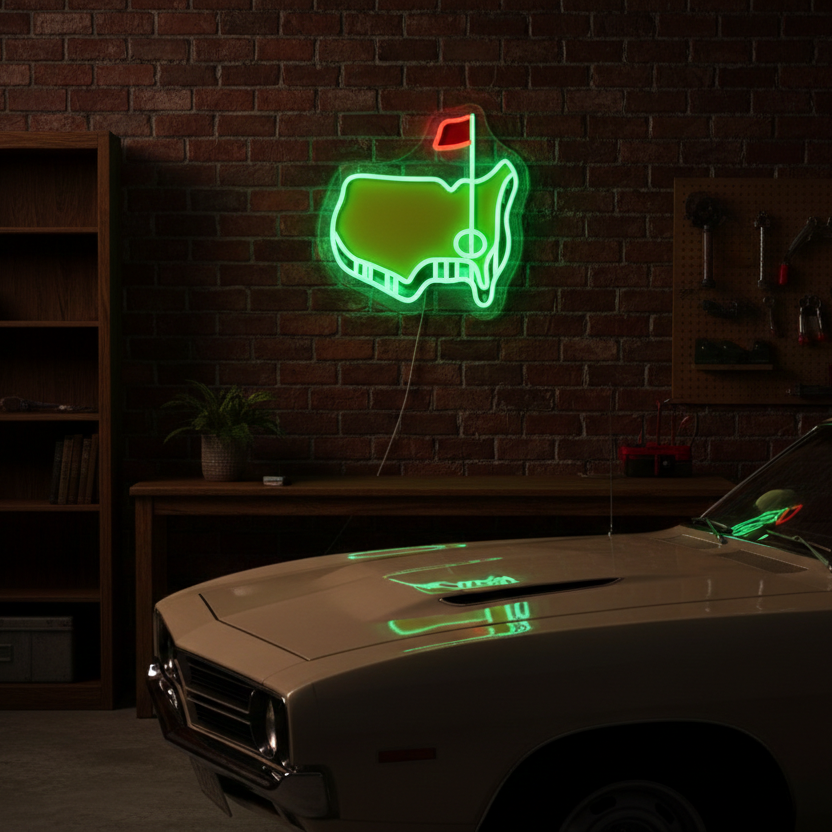 Golf USB LED Neon Sign for Man Cave & Bar Wall Decor Gift