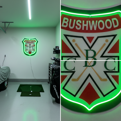 ShineNeon™ Bushwood Country Club LED Neon Sign - Retro Golf Decor for Man Cave