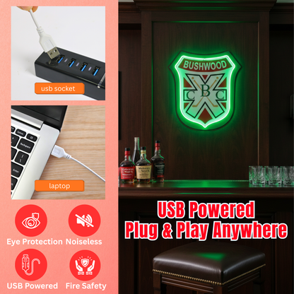 ShineNeon™ Bushwood Country Club LED Neon Sign - Retro Golf Decor for Man Cave