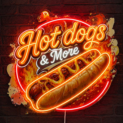 Hot dogs & More Custom LED Neon Sign