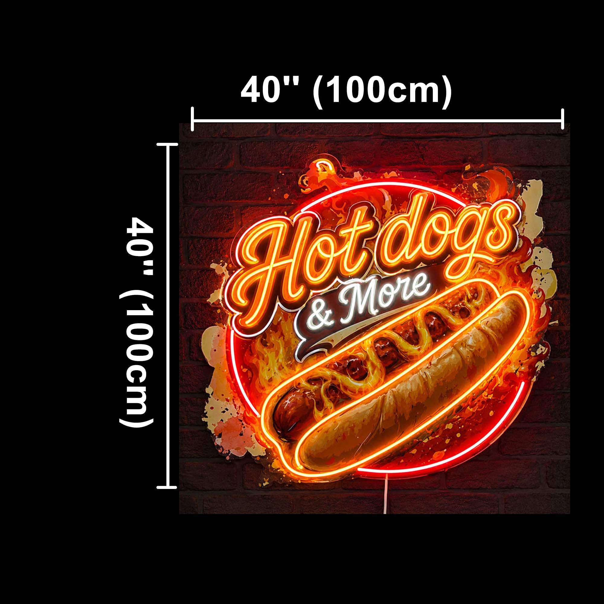 Hot dogs & More Custom LED Neon Sign