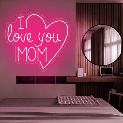 I Love You Mom Led Sign