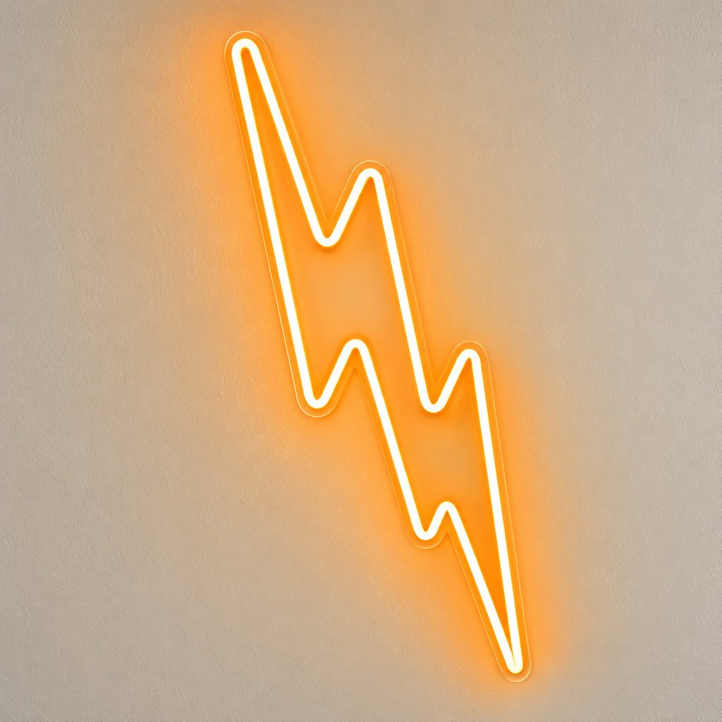Jagged Lightning Orange LED Neon Sign image 6