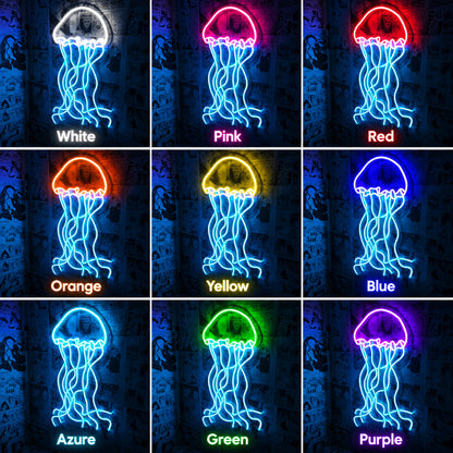 Jellyfish Pink Blue LED Neon Sign image 4