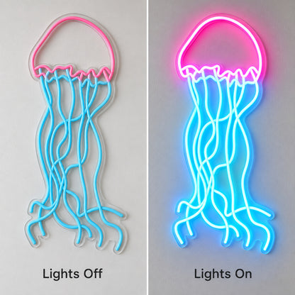 Jellyfish Pink Blue LED Neon Sign image 3