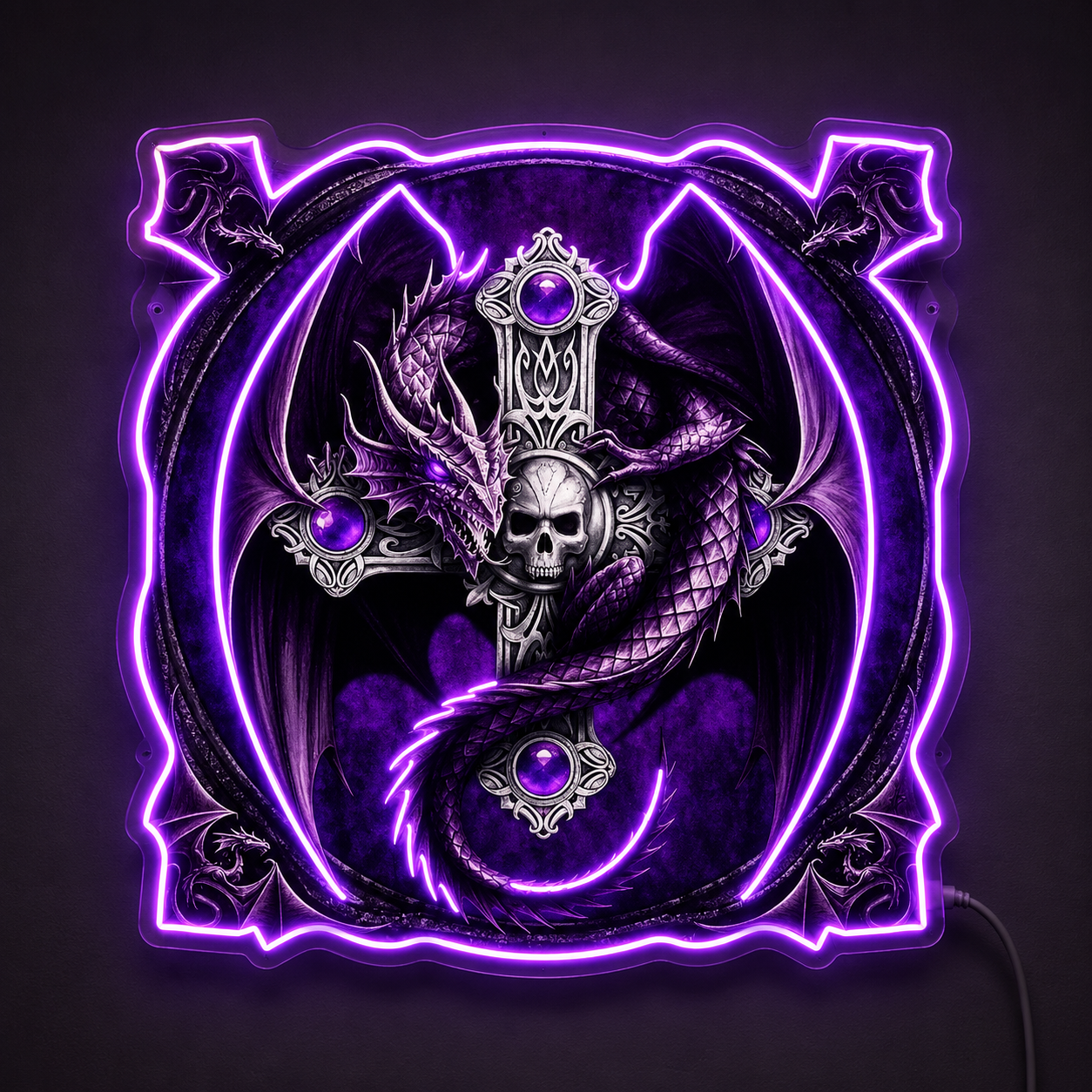 Purple Dragon Custom LED Neon Sign