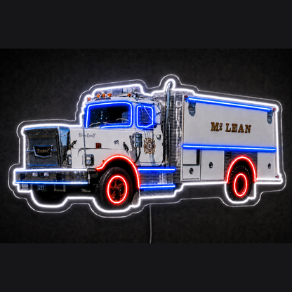 White Truck Custom LED Neon Sign