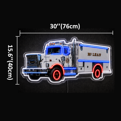 White Truck Custom LED Neon Sign