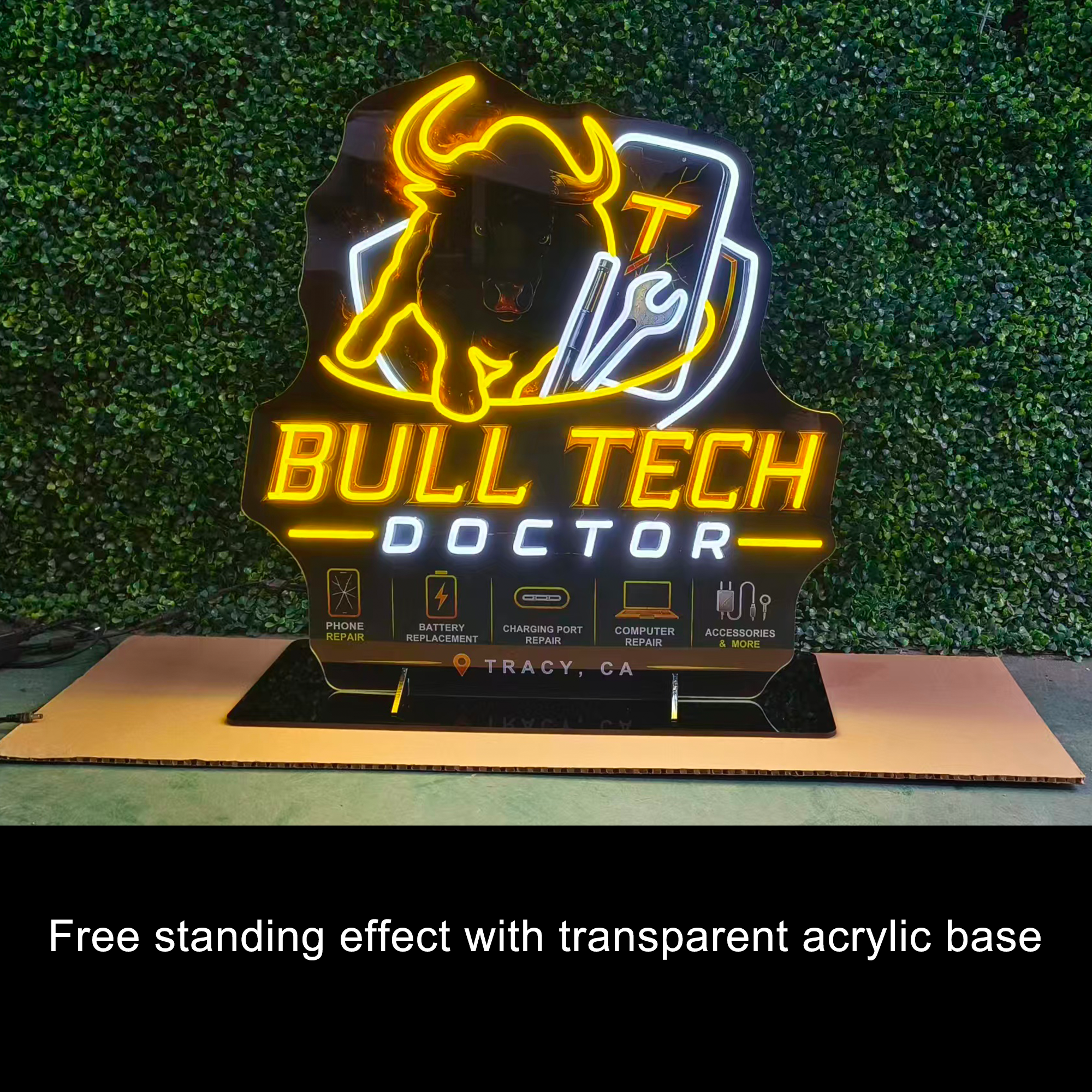 Jeff & Tim Wedding Custom Led Neon Sign Golden Yellow