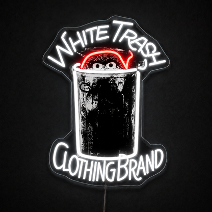 WHITE TRASH Custom LED Neon Sign