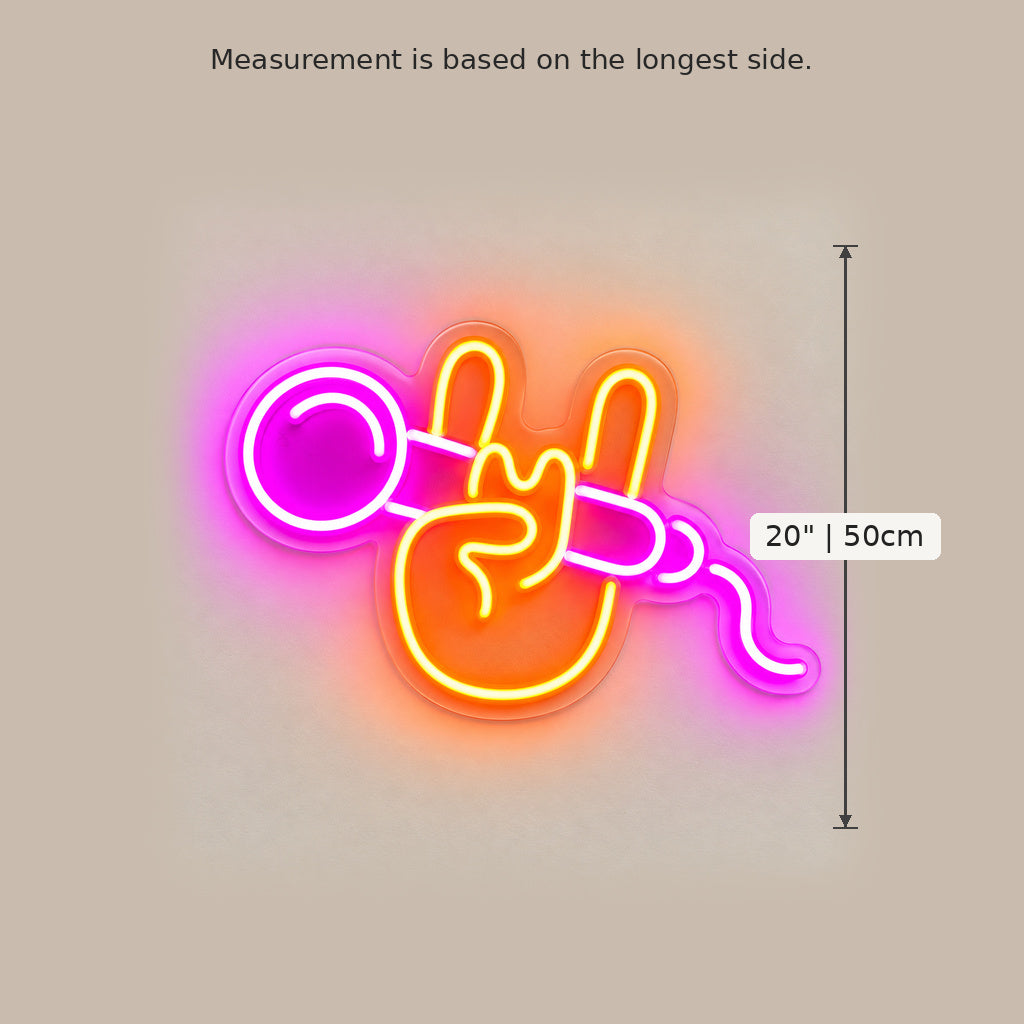 Karaoke Hand Microphone LED Neon Sign image 5