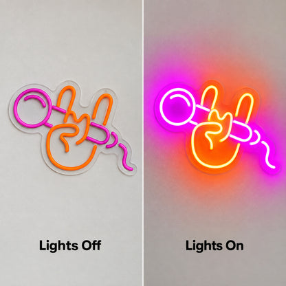 Karaoke Hand Microphone LED Neon Sign image 3