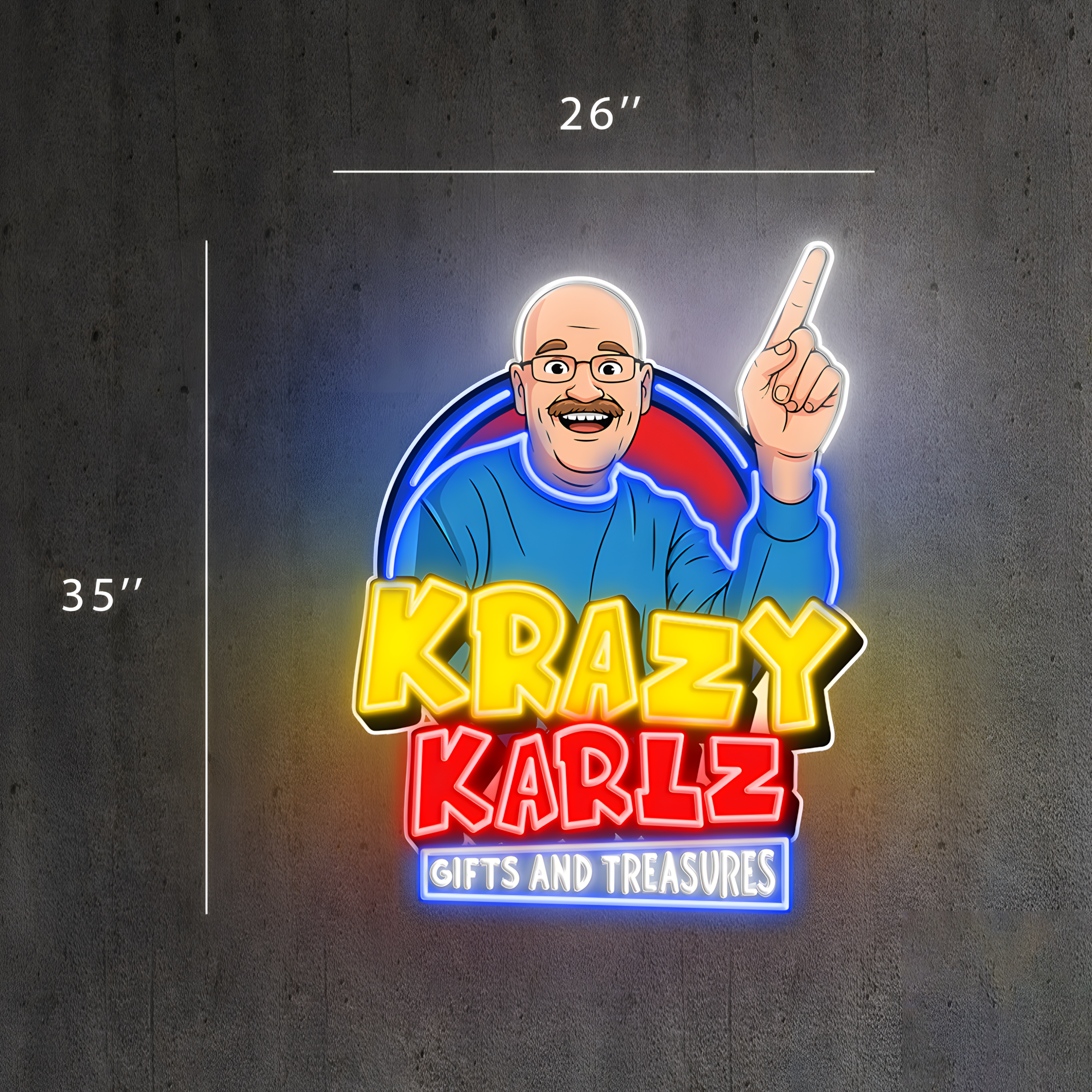 Krazy Karlz Gifts and Treasures Custom Led Neon Sign